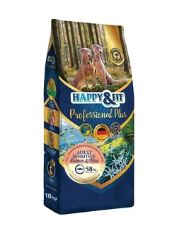 Happy&amp;Fit Professional Plus Sensitive Lazac Rizs 18kg