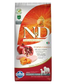 N and D Dog Grain Free Pumpkin Csirke és Gránátalma Adult Medium/Maxi