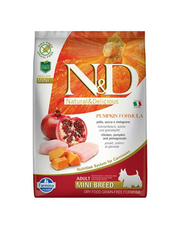 N and D Dog Grain Free Pumpkin Csirke és Gránátalma Adult Mini