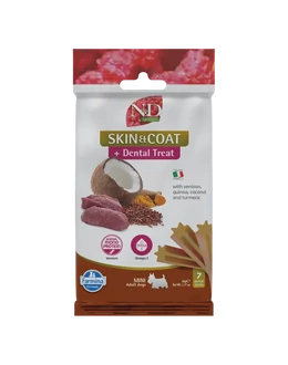N&D Quinoa Jutalomfalat Skin&coat Szarvas  Mini, 60g
