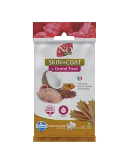 N&D Quinoa Jutalomfalat Skin&coat Fürj Medium/Maxi, 100g