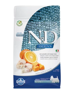 N&amp;amp;D Ocean Dog Sütőtök Tőkehal és Narancs Adult Mini 800g