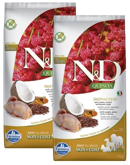 N and D Dog Quinoa Skin&amp;amp;coat Quail 2x7kg