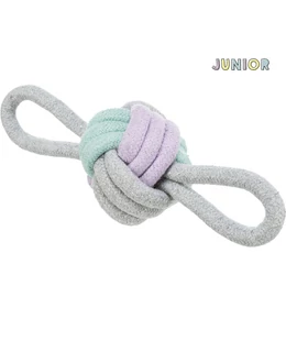 Trixie Junior Labda kötélből 2 hurokkal 9cm