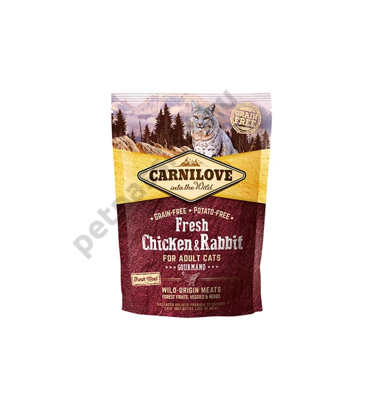 CARNILOVE CAT Fresh Adult Csirke és Nyúl Gourmand