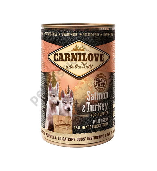 CARNILOVE Puppy Lazac-Pulyka konzerv 400g