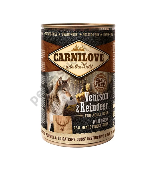 CARNILOVE Dog Vadhús-Rénszarvas konzerv 400g