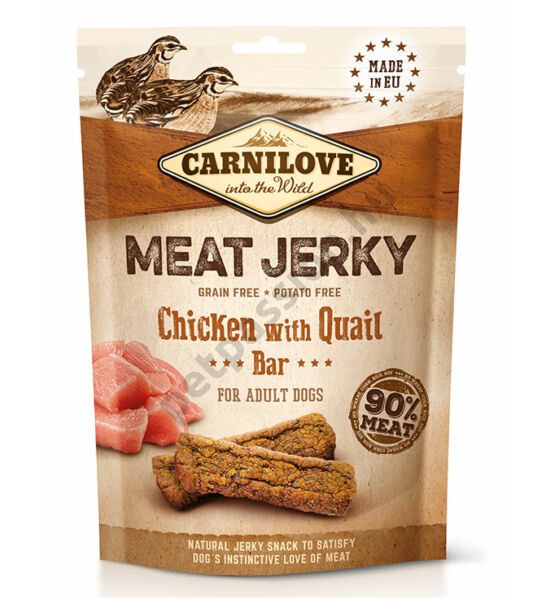 Carnilove Jerky Snack Chicken with Quail Bar – csirke fürj 100g