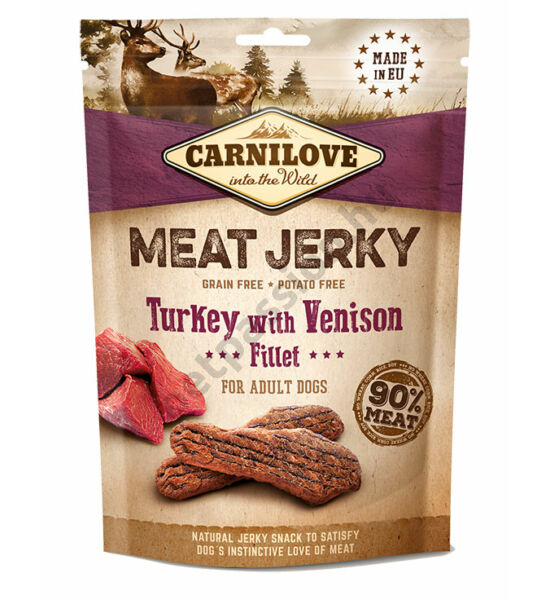 Carnilove Jerky Snack Turkey with Venison Fillet – pulyka szarvas filével 100g