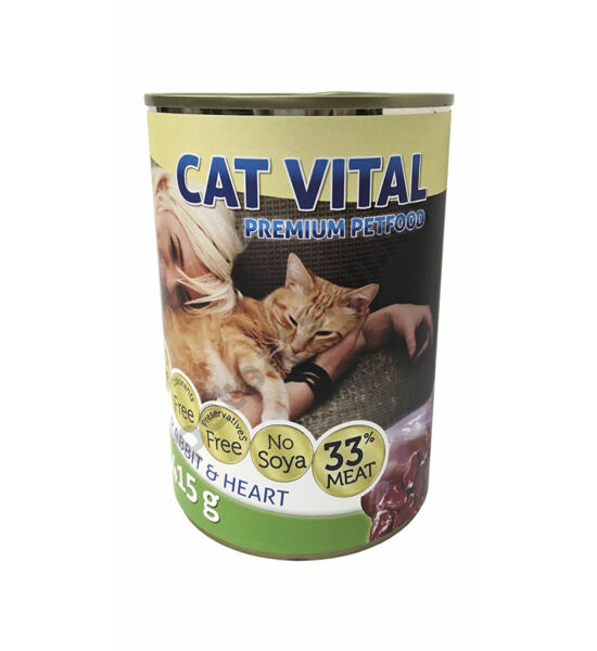 Cat Vital konzerv nyúl-szív 415g