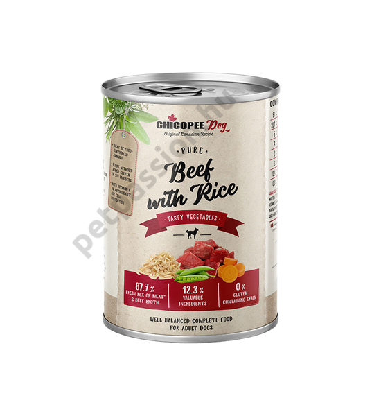 Chicopee Dog konzerv marha és rizs