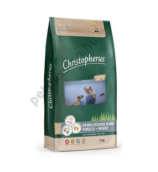 Christopherus Dog Adult Grainfree Pisztráng és Rovar Small&amp;medium 4kg