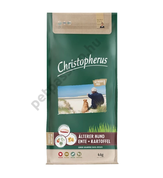 Christopherus Dog Senior Grainfree Kacsa és burgonya 12kg