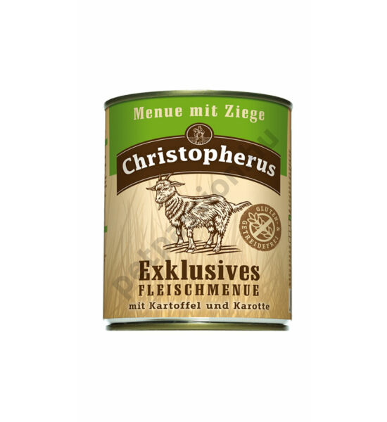 Christopherus Dog konzerv Adult Exclusive húsmenü kecskevel 800g