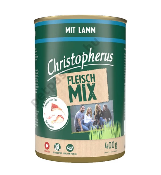 Christopherus Dog konzerv meat mix bárány 400g