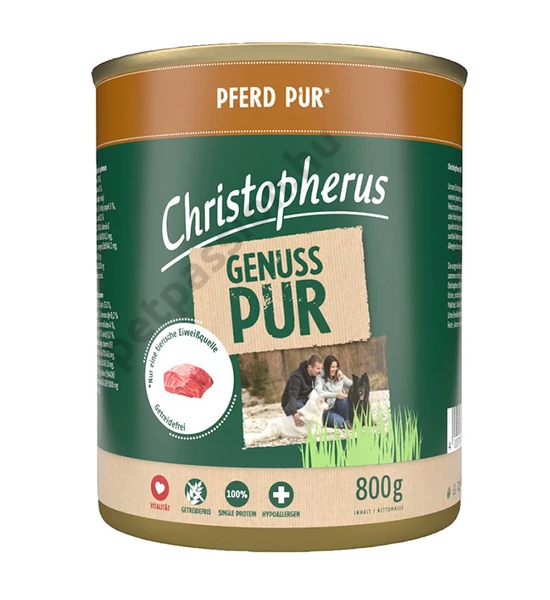 Christopherus Dog konzerv pure ló 800g