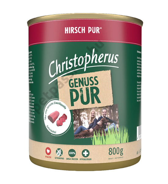 Christopherus Dog konzerv pure gímszarvas 800g