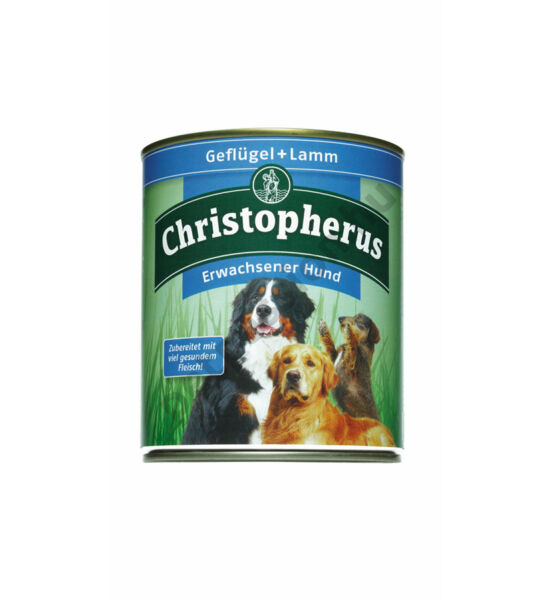 Christopherus Dog konzerv Adult szárnyas és bárány 800g