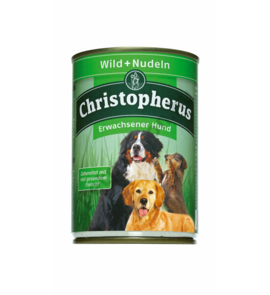 Christopherus Dog konzerv Adult Vad és tészta 400g