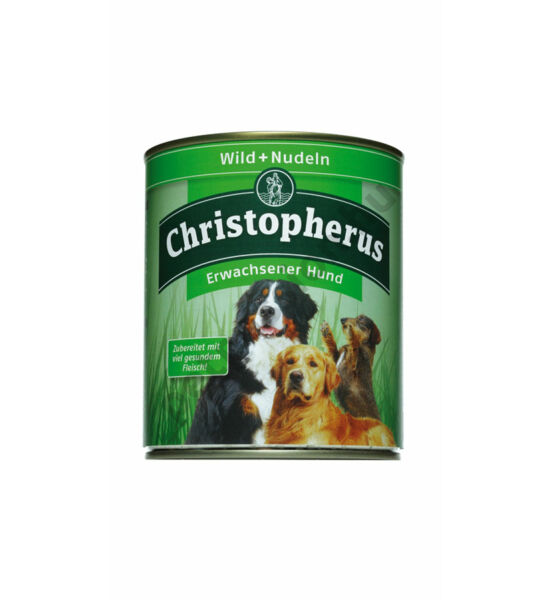 Christopherus Dog konzerv Adult Vad és tészta 400g
