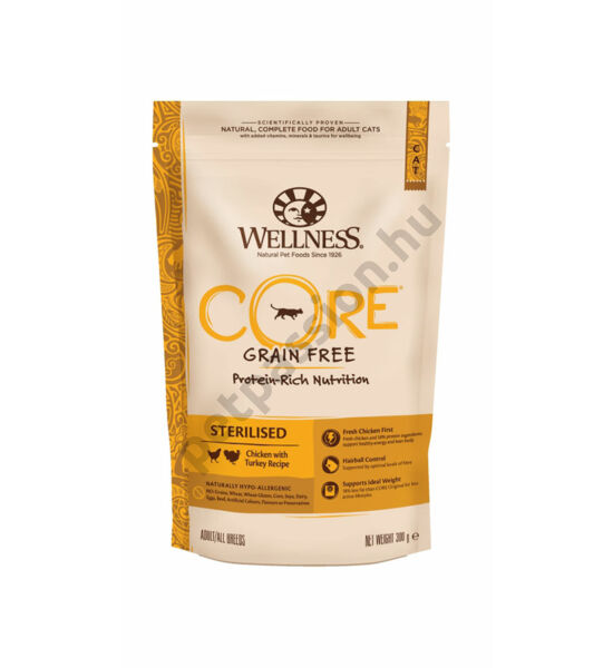 Wellness Core Cat Csirke és Pulyka Sterilised Adult 300g