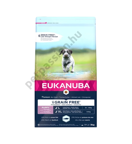 Eukanuba Puppy and Junior Grain Free Large Ocean Fisch 3kg 