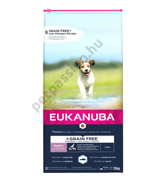 Eukanuba Puppy and Junior Grain Free Small and Medium Ocean Fisch 12kg