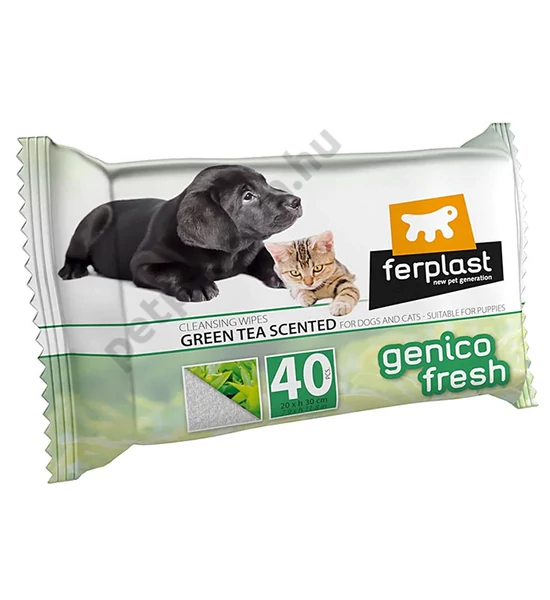 GENICO FRESH GREEN TEA Tisztító törlőkendő 40x