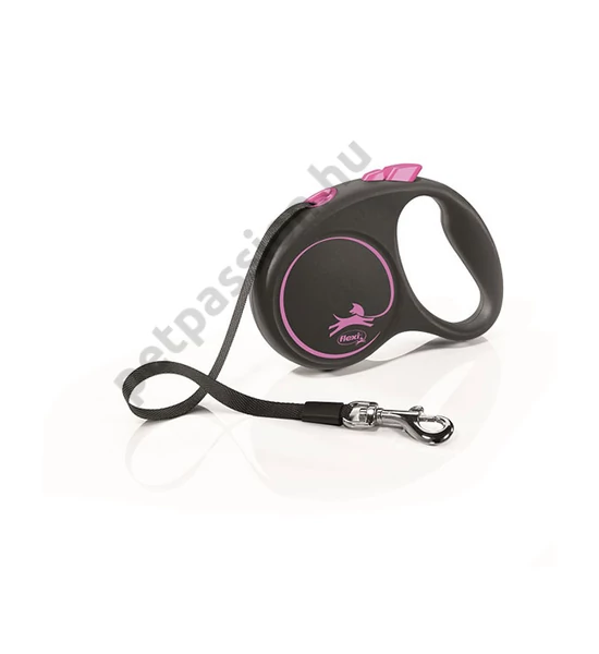  Flexi Black Design S Szalag 5m 20kg-ig pink