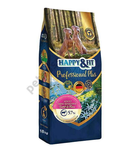 Happy&amp;Fit Professional Plus Mini Sensitive Bárány Rizs 18kg