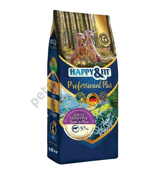 Happy&amp;Fit Professional Plus Sensitive Bárány Rizs 18kg