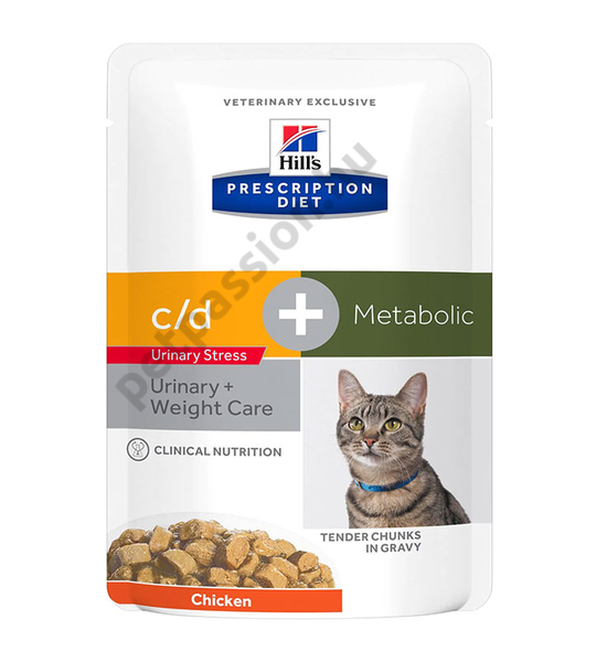 HILLS PD Feline C/D Stress+Metabolic Csirke 12x85g