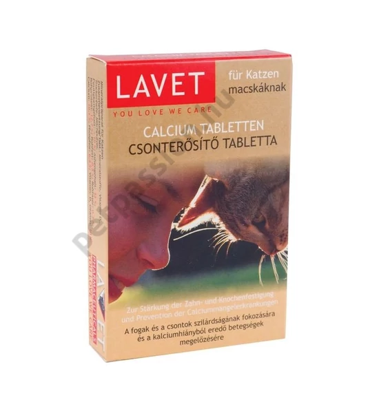 Lavet Calcium tabletta macskáknak, 50db