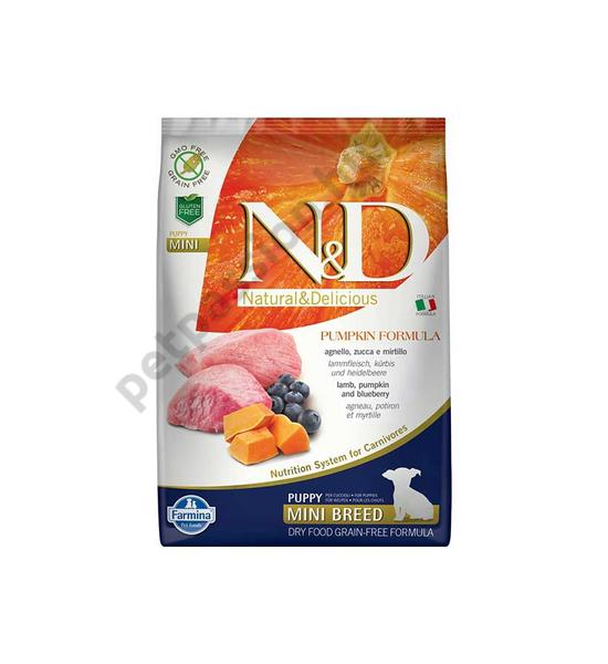 N and D Dog Grain Free Pumpkin Bárány és Áfonya Puppy Mini 7 kg