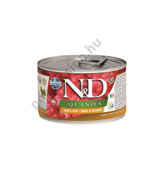 N&amp;D Dog quinoa fürj kókusszal 140g