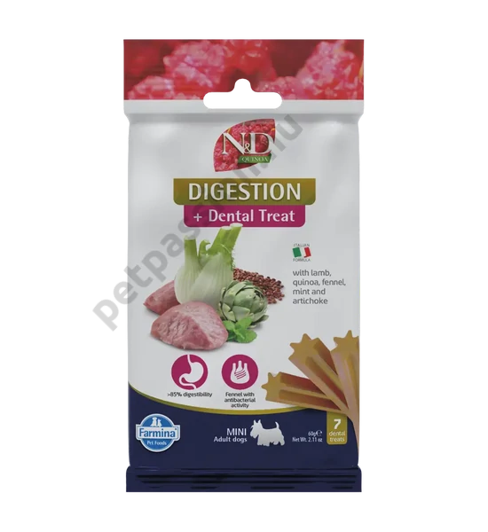N&D Quinoa Jutalomfalat Digestion Mini, 60g
