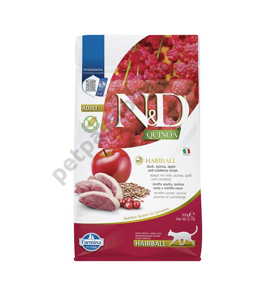 N and D Cat Quinoa Hairball 300g
