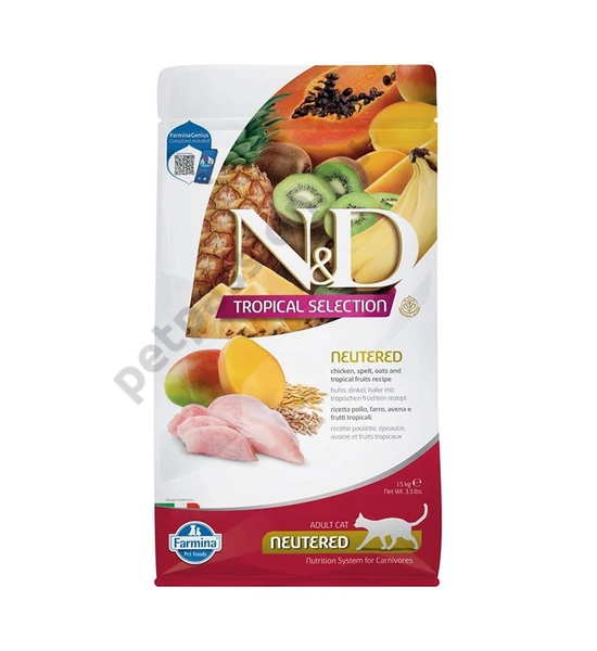 ND Cat Tropical Seleciton Csirke Neutered 1,5kg