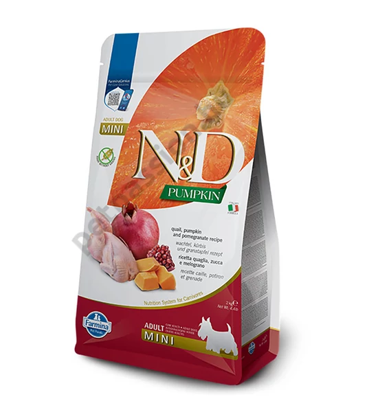 Nc&amp;D Dog Fürj és és Gránátalma Sütőtökkel Adult Mini 2kg