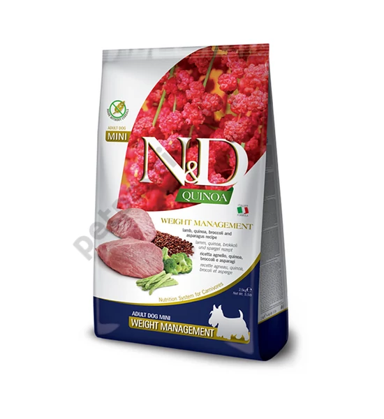 N and D Dog Quinoa Weight Management Adult Mini 800g