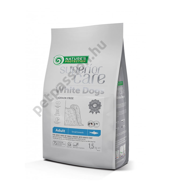 Nature’s Protection Superior Care Adult Small Fehér Szőrű Kutyáknak heringgel1,5 kg