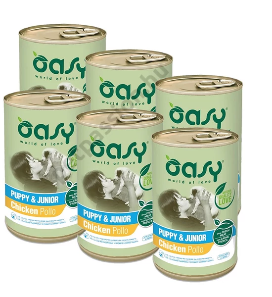 6x400g Oasy Dog Lifestage Puppy Paté Csirke