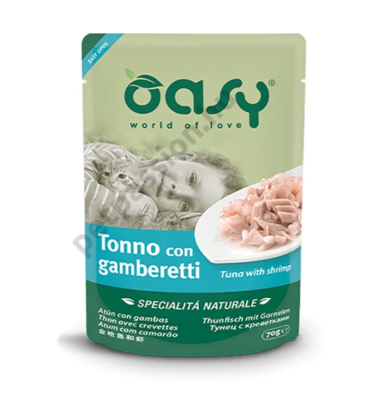 Oasy Cat Alutasak Natural Tonhal Rákkal 70g