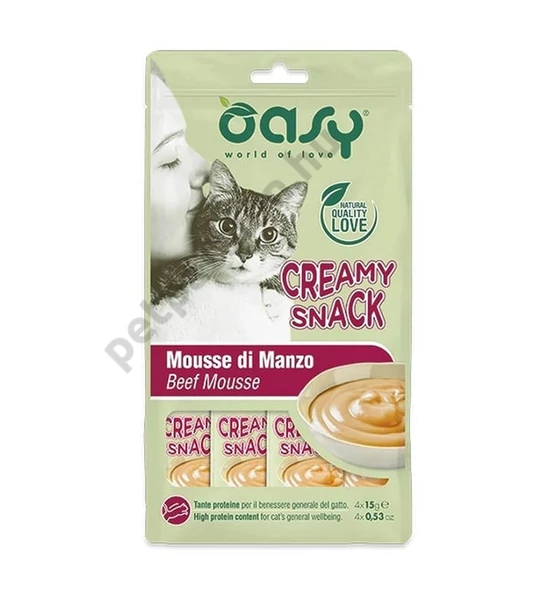 Oasy Cat Creamy Snack Beef 4x15g