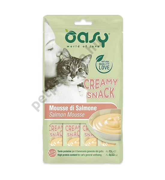 Oasy Cat Creamy Snack Lazac 4x15g