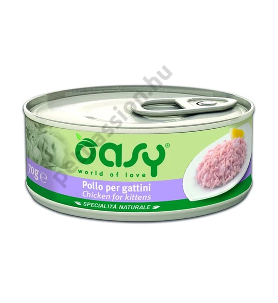 Oasy Cat Natural Kitten Csirke 70g