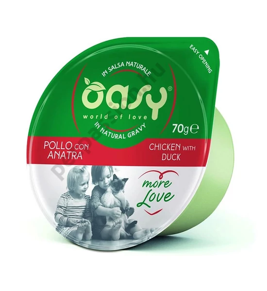 Oasy Cat Tálka More Love Csirke Kacsával 70g