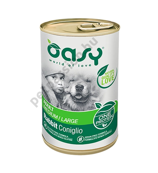 Oasy Dog Konzerv OP Adult Nyúl 400g