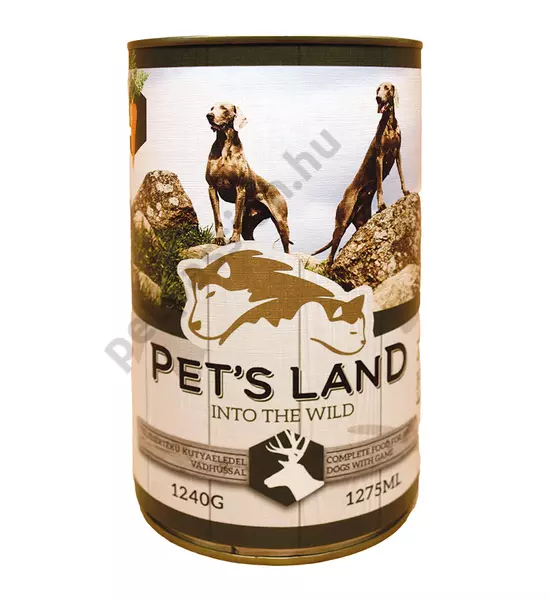 Pet's Land Dog Konzerv Vadhús Répával 1240g