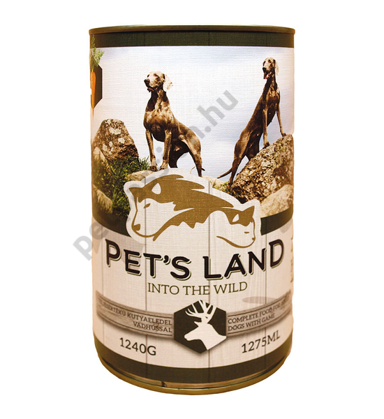 Pet's Land Dog Konzerv Vadhús Répával 1240g